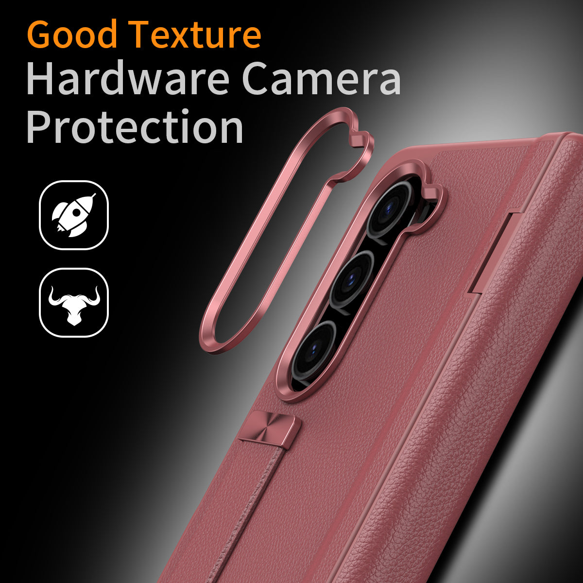 For Samsung Galaxy Z Fold6 5G Kickstand Case Anti-Drop Hard PC Phone Cover - Red