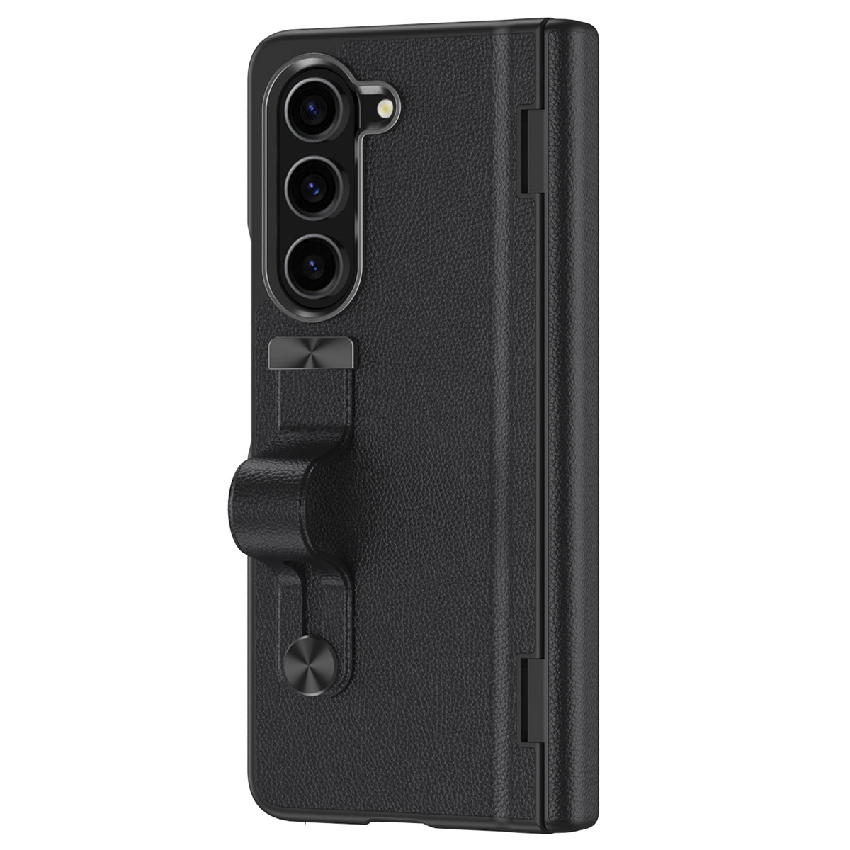 For Samsung Galaxy Z Fold6 5G Kickstand Case Anti-Drop Hard PC Phone Cover - Black