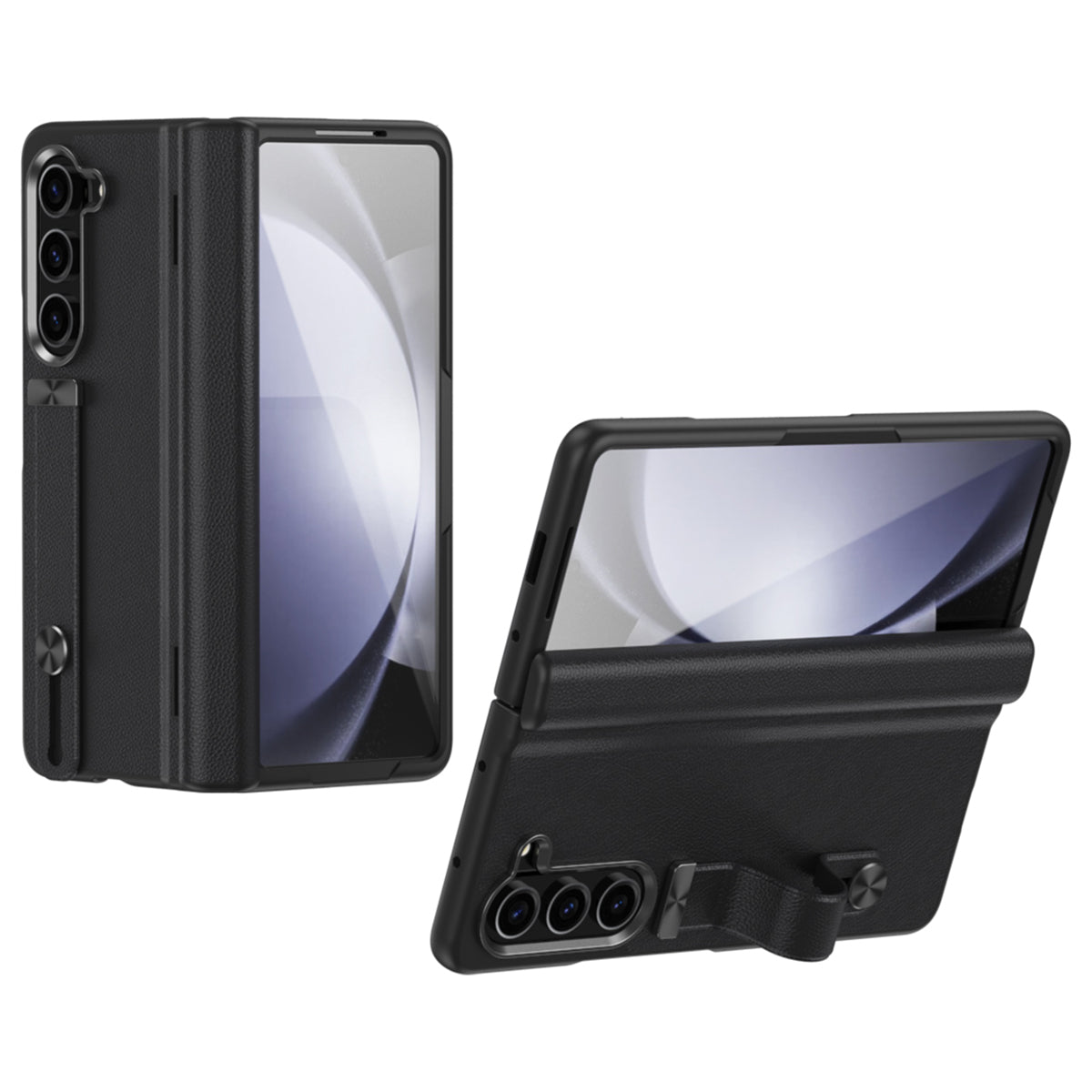 For Samsung Galaxy Z Fold6 5G Kickstand Case Anti-Drop Hard PC Phone Cover - Black