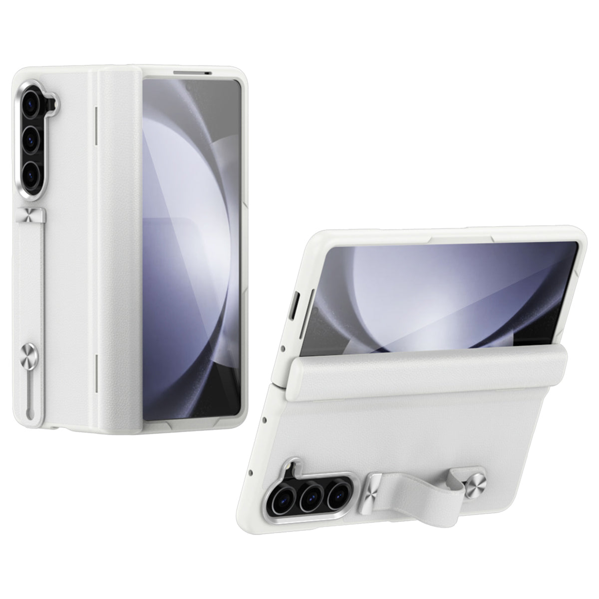 For Samsung Galaxy Z Fold6 5G Kickstand Case Anti-Drop Hard PC Phone Cover - White