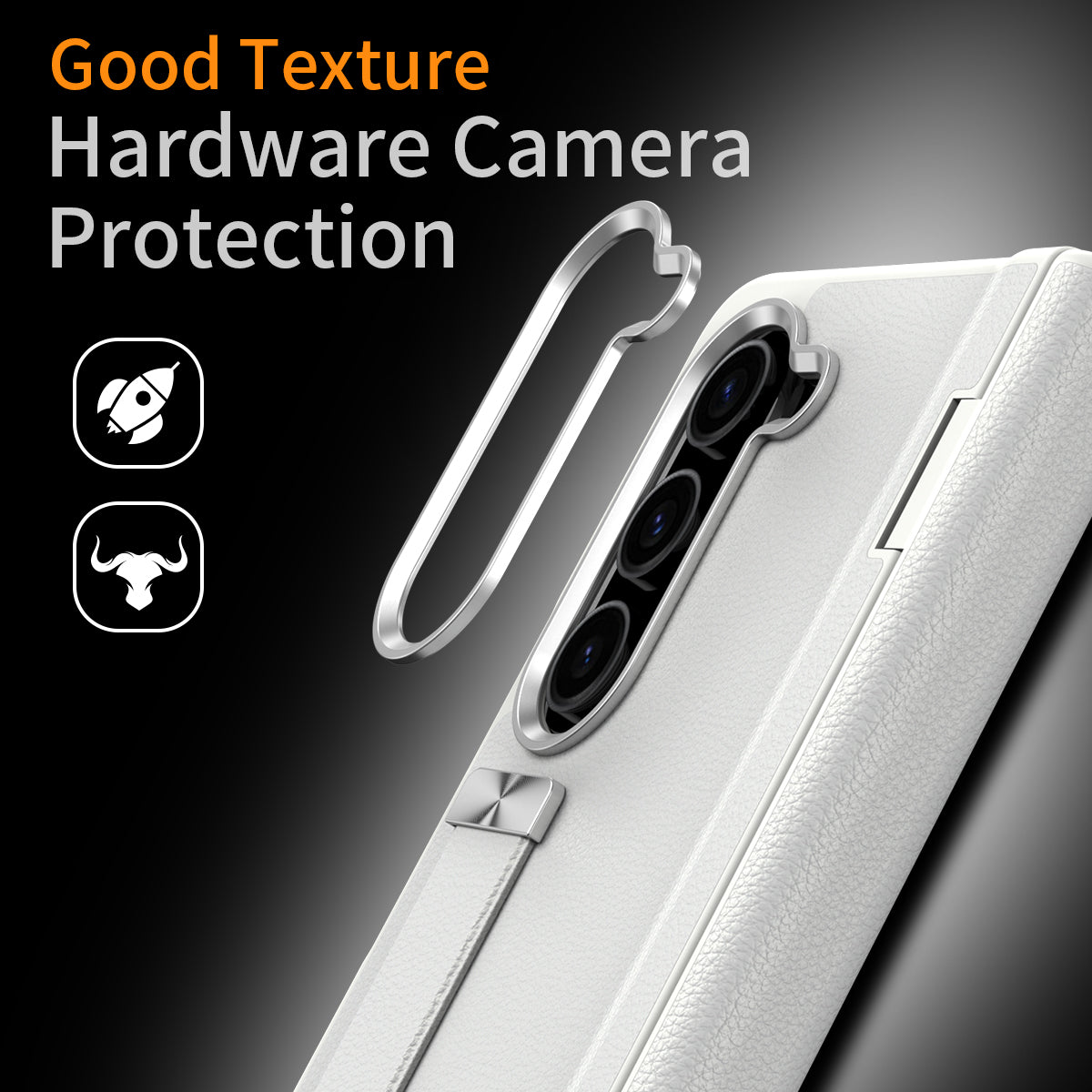 For Samsung Galaxy Z Fold6 5G Kickstand Case Anti-Drop Hard PC Phone Cover - White