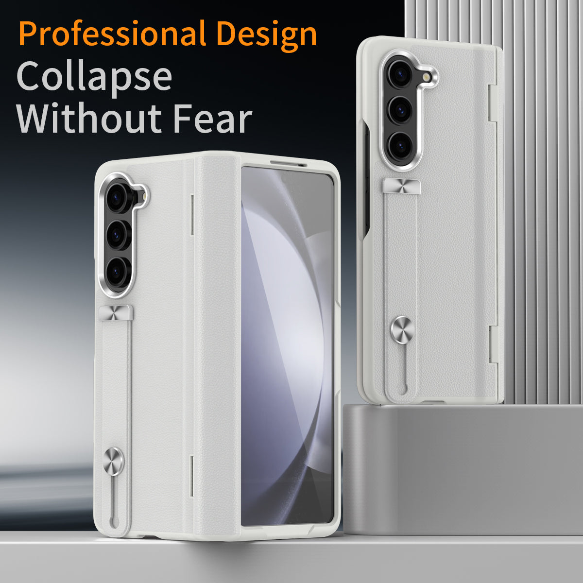 For Samsung Galaxy Z Fold6 5G Kickstand Case Anti-Drop Hard PC Phone Cover - White