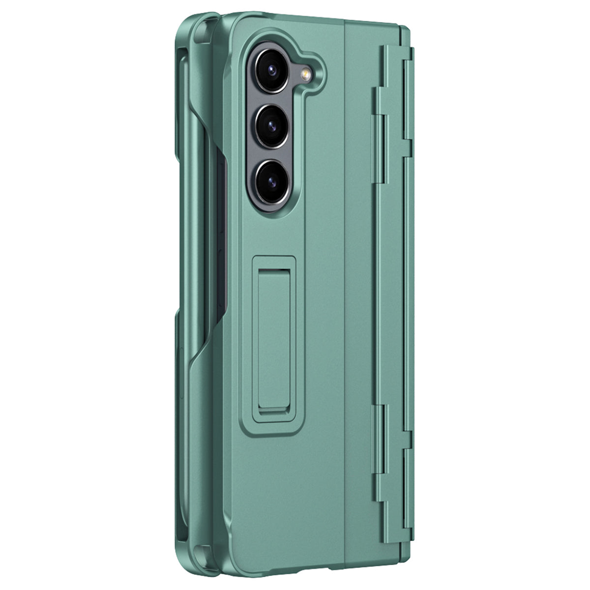 For Samsung Galaxy Z Fold6 5G Case Kickstand Hard PC Phone Cover with Stylus - Green