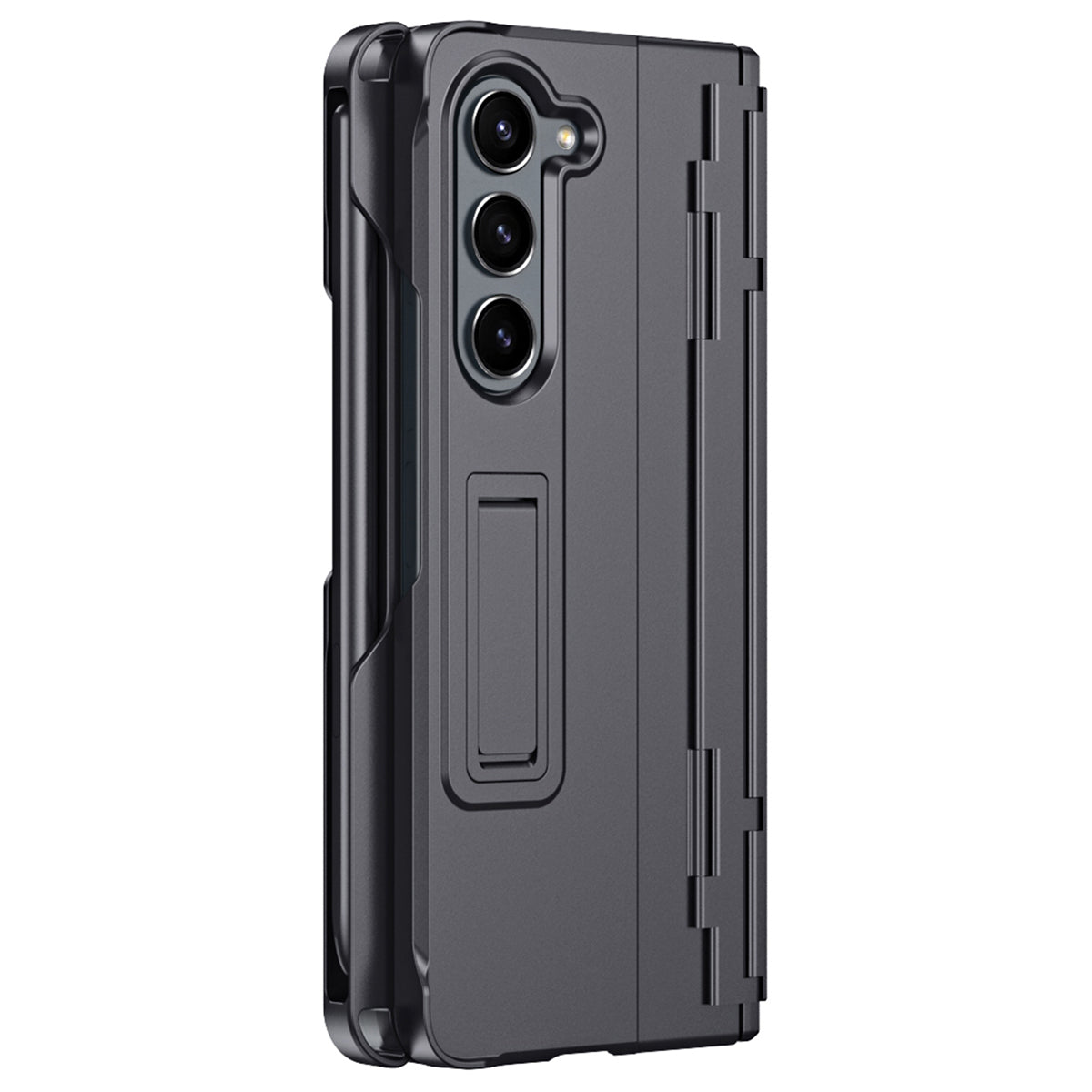 For Samsung Galaxy Z Fold6 5G Case Kickstand Hard PC Phone Cover with Stylus - Black