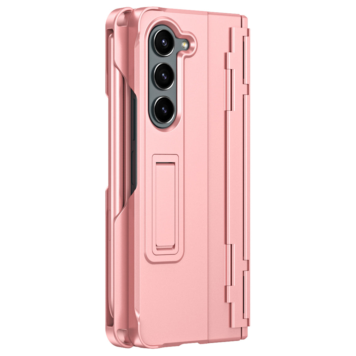 For Samsung Galaxy Z Fold6 5G Case Kickstand Hard PC Phone Cover with Stylus - Pink