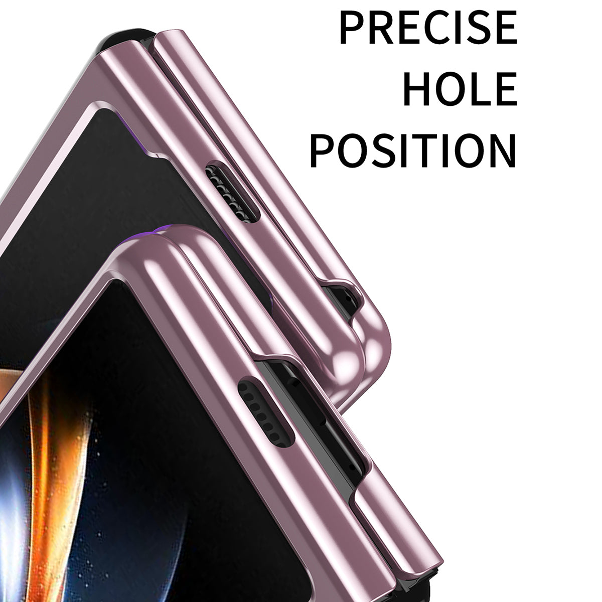 For Samsung Galaxy Z Fold6 5G Case Clear PC Electroplating Hard Phone Cover - Sapphire