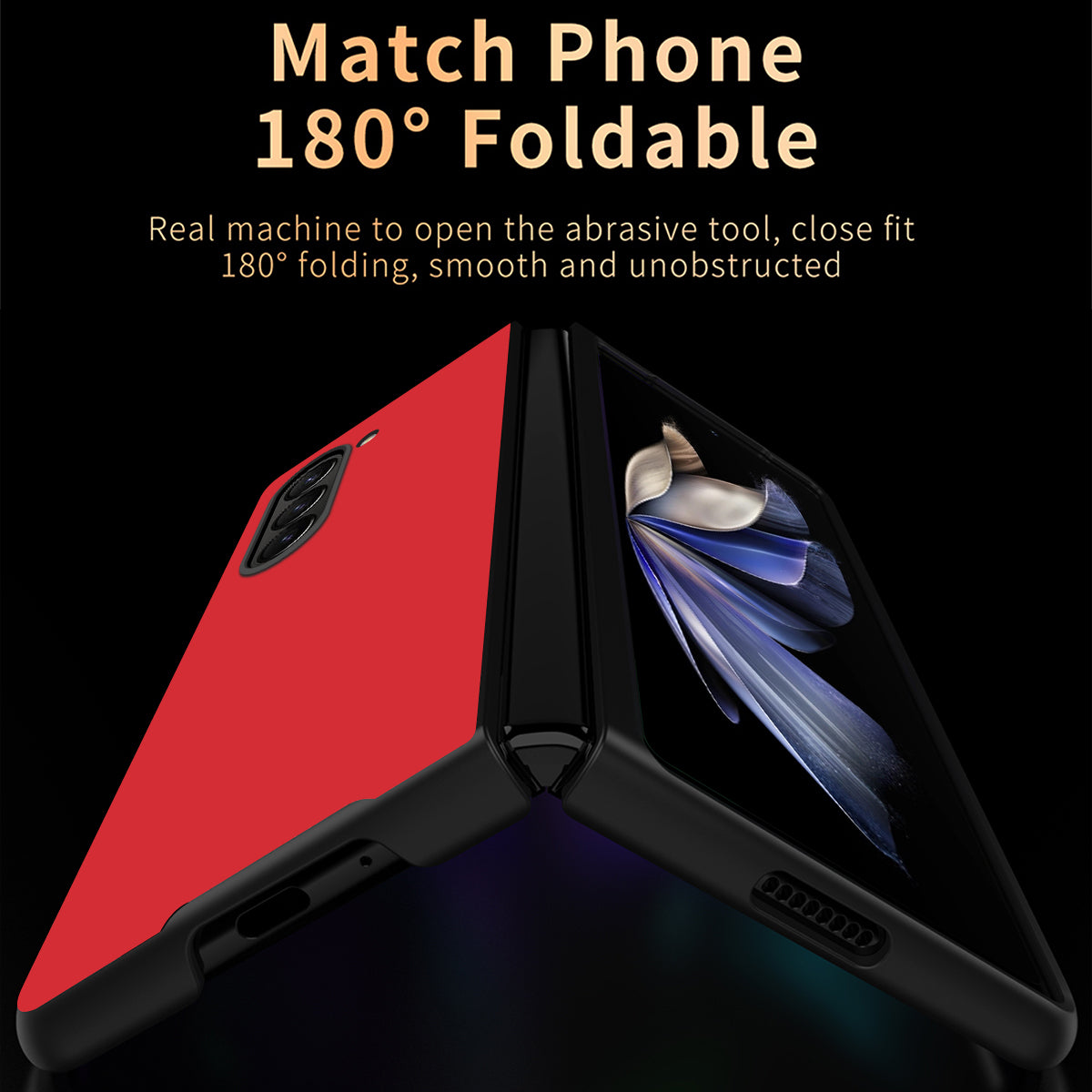 For Samsung Galaxy Z Fold6 5G Case Litchi Texture PU Leather Coated PC Phone Cover - Red