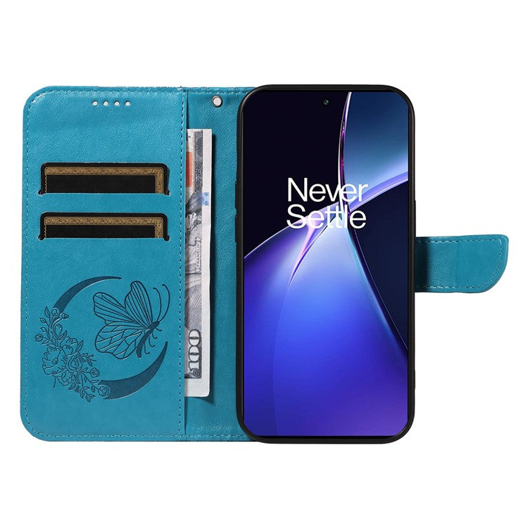 For OnePlus Nord CE4 5G Phone Case Wholesale Butterfly Leather Wallet Cover - Blue