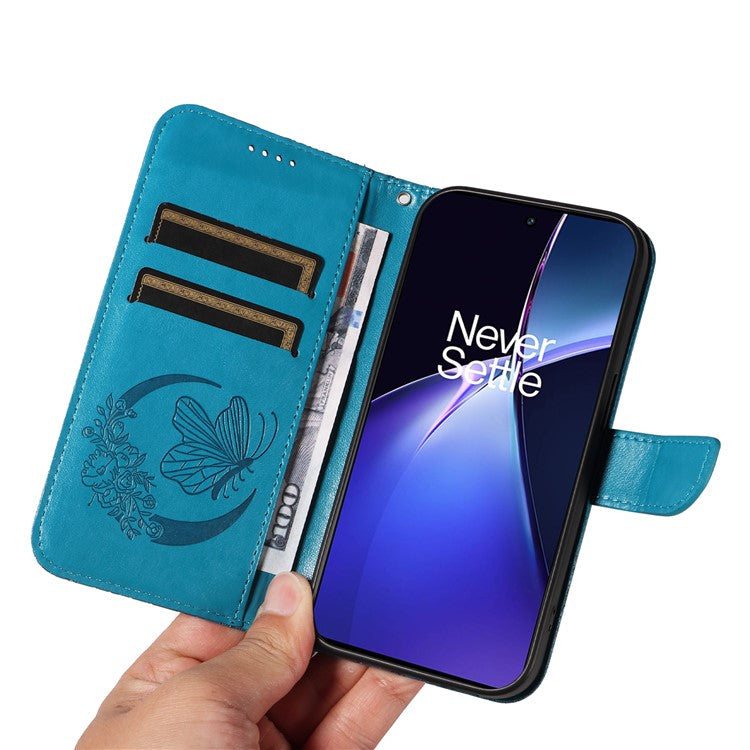 For OnePlus Nord CE4 5G Phone Case Wholesale Butterfly Leather Wallet Cover - Blue