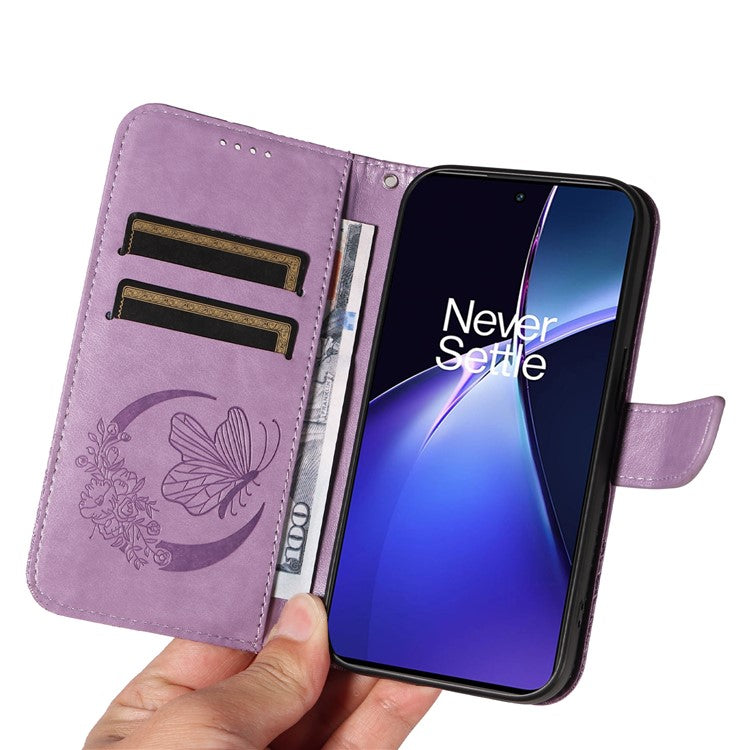 For OnePlus Nord CE4 5G Phone Case Wholesale Butterfly Leather Wallet Cover - Light Purple