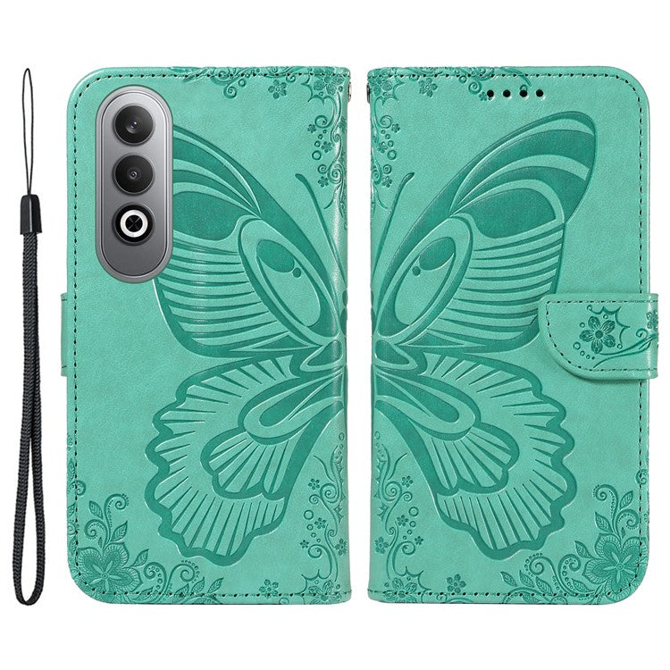 For OnePlus Nord CE4 5G Phone Case Wholesale Butterfly Leather Wallet Cover - Green