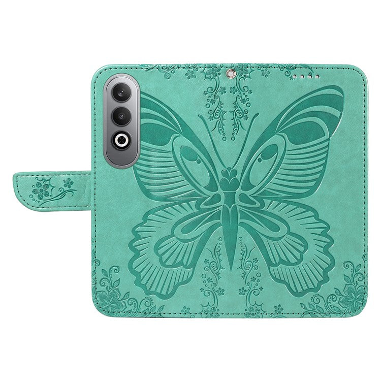 For OnePlus Nord CE4 5G Phone Case Wholesale Butterfly Leather Wallet Cover - Green