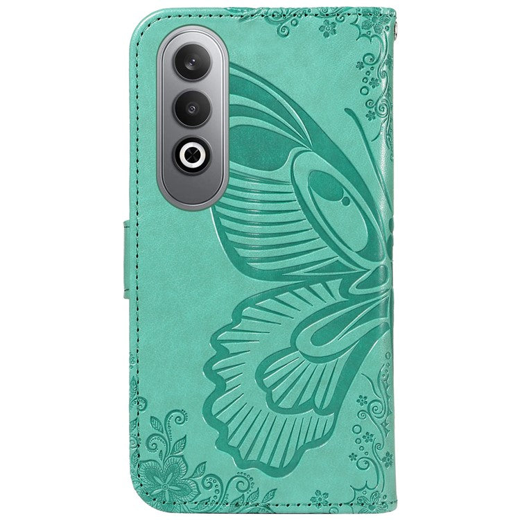 For OnePlus Nord CE4 5G Phone Case Wholesale Butterfly Leather Wallet Cover - Green