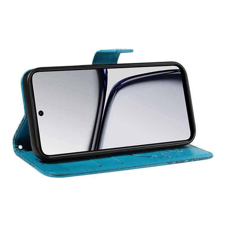 For Realme C65 4G Wholesale Phone Case Butterfly Pattern PU Leather Flip Phone Cover - Blue