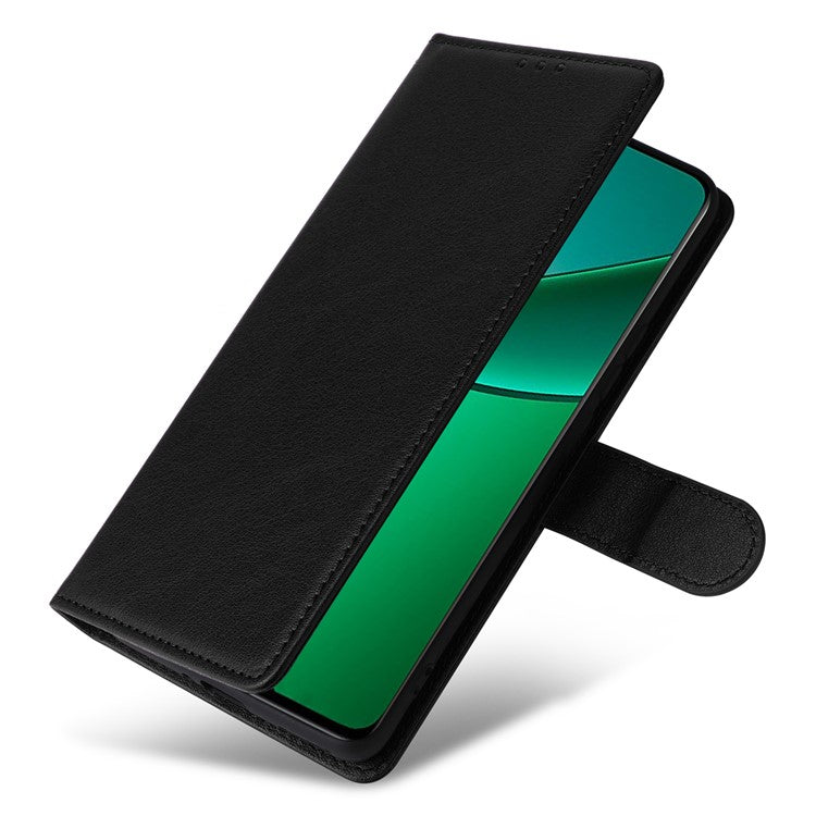 For Realme 12 4G / 12+ 5G Case 3 Card Slots Slim-Fit PU Leather Wallet Stand Phone Cover - Black