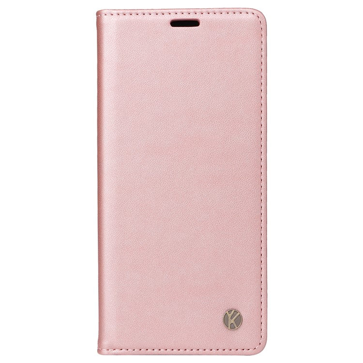 YIKATU YK-001 For Oppo A60 4G Case Stand View Magnetic Protect PU Leather Phone Cover - Rose Gold