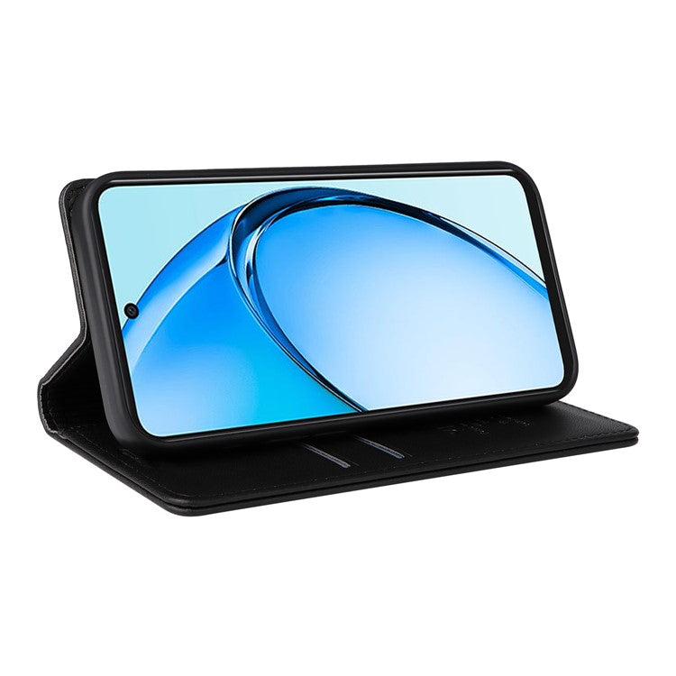 YIKATU YK-001 For Oppo A60 4G Case Stand View Magnetic Protect PU Leather Phone Cover - Black