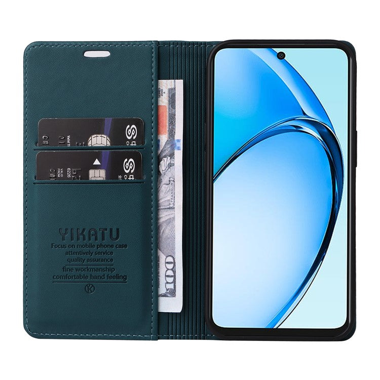 YIKATU YK-001 For Oppo A60 4G Case Stand View Magnetic Protect PU Leather Phone Cover - Green