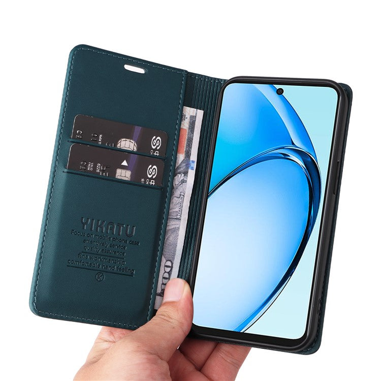 YIKATU YK-001 For Oppo A60 4G Case Stand View Magnetic Protect PU Leather Phone Cover - Green