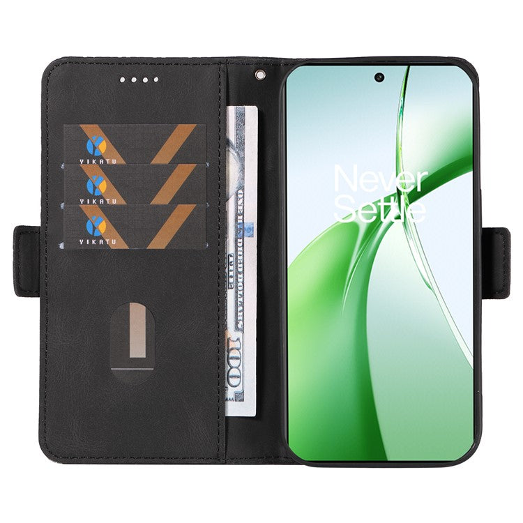 For OnePlus Nord CE4 5G Case Rhombus Grid Leather Wallet Phone Cover - Black