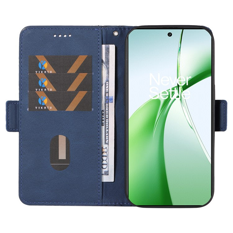 For OnePlus Nord CE4 5G Case Rhombus Grid Leather Wallet Phone Cover - Blue