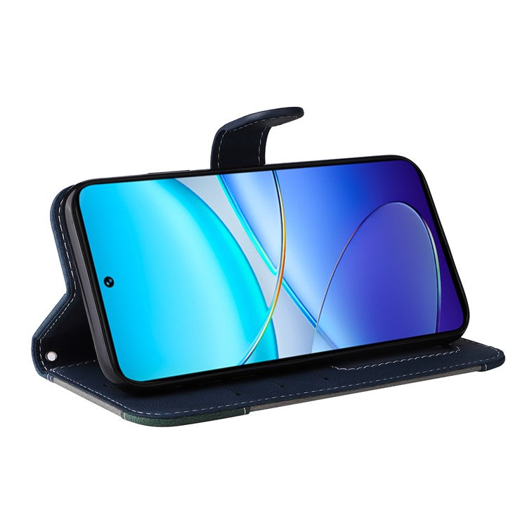 For vivo V40 SE 5G / Y100 5G (Indonesia) / Y200e 5G / V30 Lite 5G (India) Case Three-Color Splicing Phone Cover - Blue