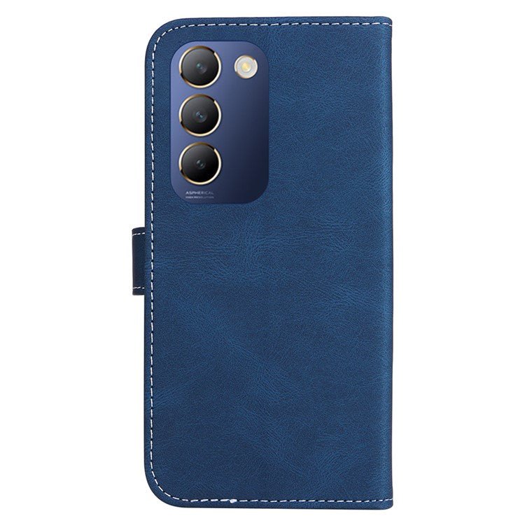For vivo V40 SE 5G / Y100 5G (Indonesia) / Y200e 5G / V30 Lite 5G (India) Case Three-Color Splicing Phone Cover - Blue