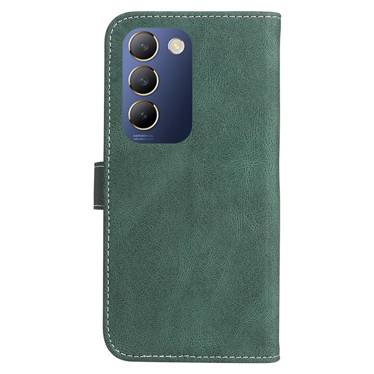 For vivo V40 SE 5G / Y100 5G (Indonesia) / Y200e 5G / V30 Lite 5G (India) Case Three-Color Splicing Phone Cover - Green