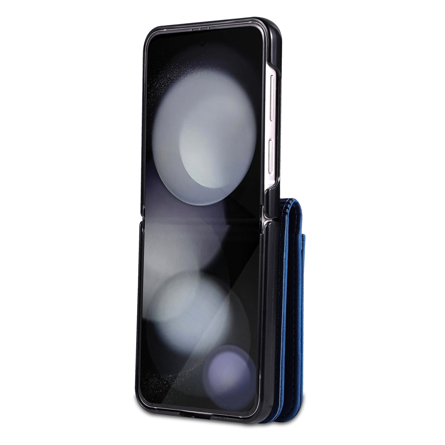 AZNS For Samsung Galaxy Z Flip6 5G Case Ultra Thin Leather Phone Cover with Card Holder - Blue