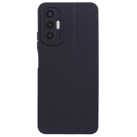 For TECNO Pova 3 4G Case Straight Edge Soft TPU Phone Cover, Black