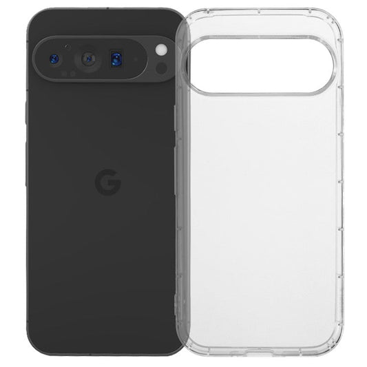 For Google Pixel 9 / 9 Pro TPU Case Anti-Scratch Ultra Clear Phone Cover (Big Rear Lens Hole)