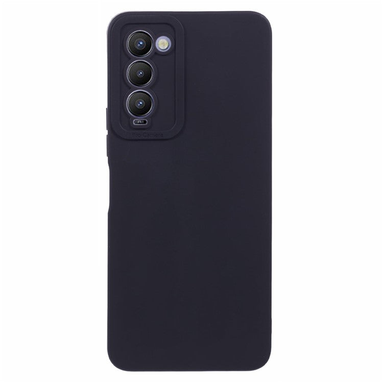 For TECNO Camon 18 TPU Case Straight Edge Soft Phone Cover - Black