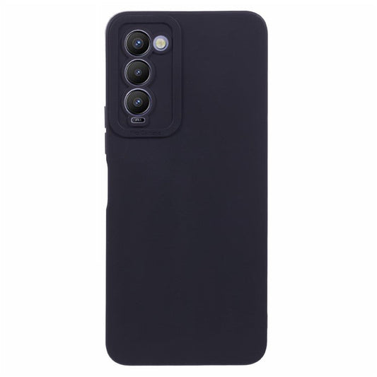 For TECNO Camon 18 TPU Case Straight Edge Soft Phone Cover - Black