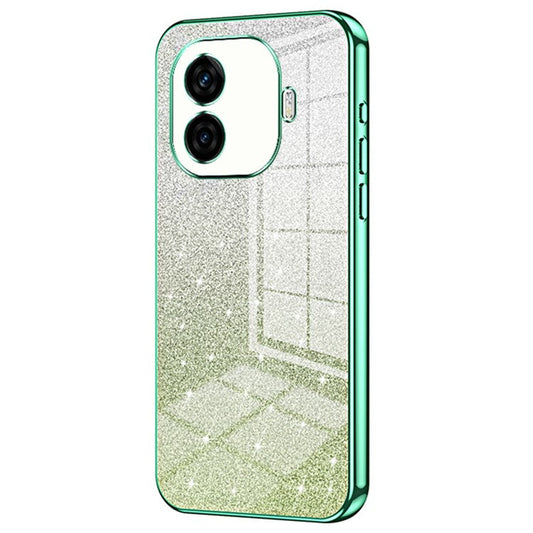 For vivo iQOO Z9 Turbo 5G Case Soft TPU Phone Cover Gradient Glitter - Green