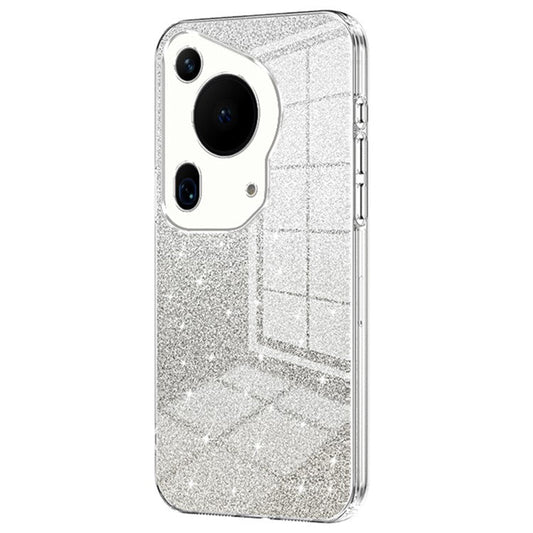 For Huawei Pura 70 Ultra Case Gradient Glitter Electroplating Soft TPU Phone Cover - Transparent