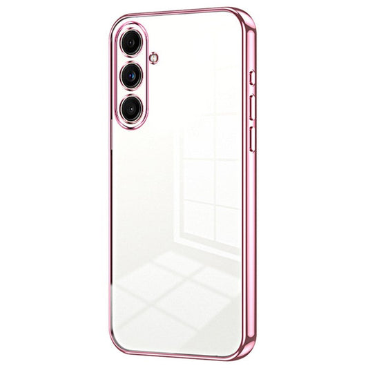 Back Shell for Samsung Galaxy F55 5G / C55 5G / M55 5G Electroplating TPU Cell Phone Case - Pink
