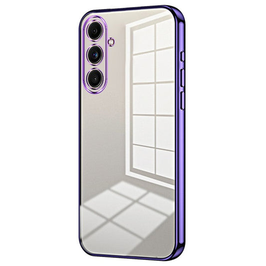 Back Shell for Samsung Galaxy F55 5G / C55 5G / M55 5G Electroplating TPU Cell Phone Case - Purple