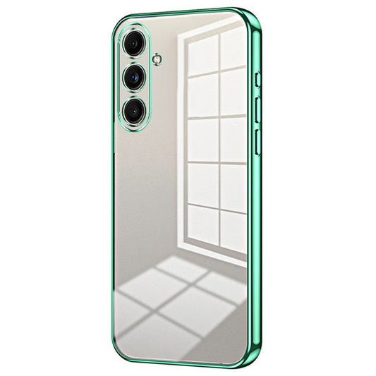 Back Shell for Samsung Galaxy F55 5G / C55 5G / M55 5G Electroplating TPU Cell Phone Case - Green