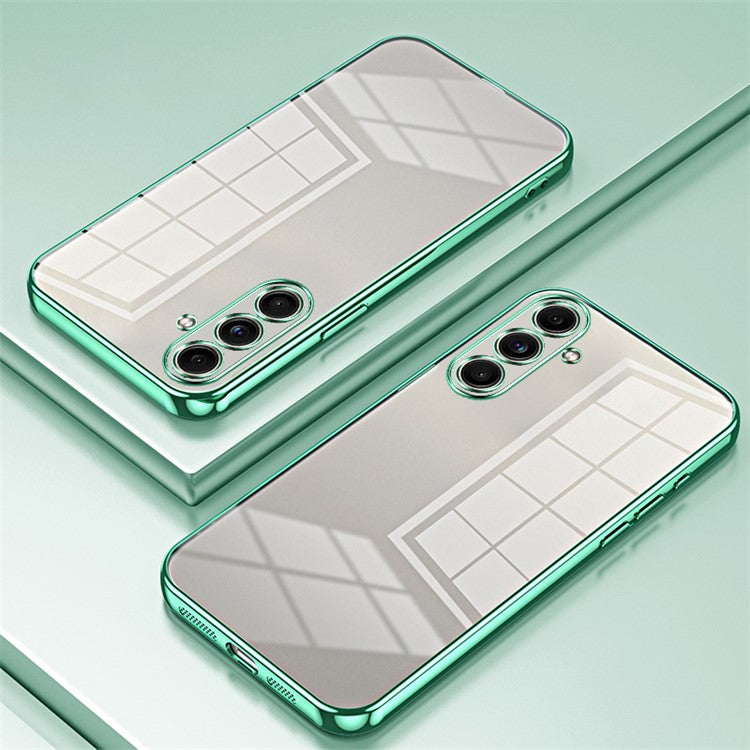 Back Shell for Samsung Galaxy F55 5G / C55 5G / M55 5G Electroplating TPU Cell Phone Case - Green