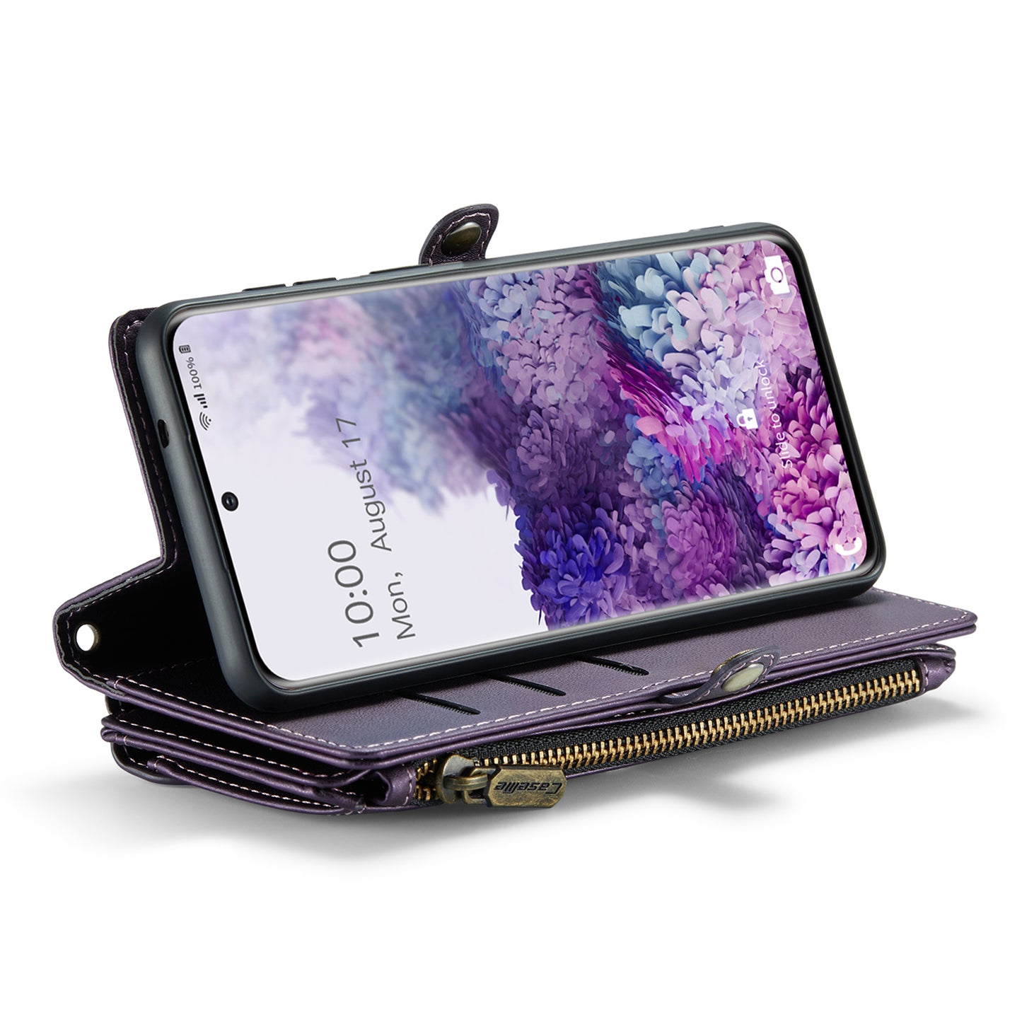 CASEME C36 Series For Samsung Galaxy S20 Plus 5G / 4G Case Crossbody Phone Bag Leather Cover - Purple