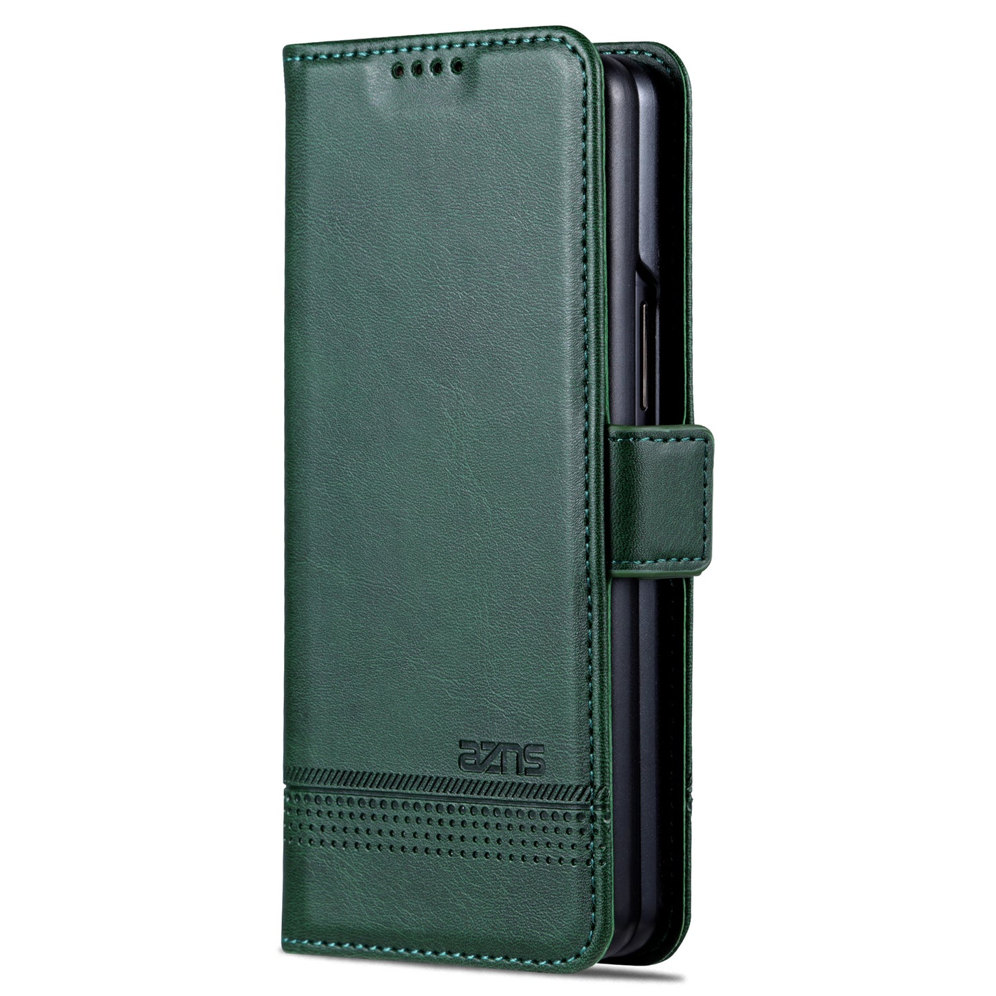 AZNS For Samsung Galaxy Z Fold6 5G Case Wallet PU Leather+PC Phone Cover - Green