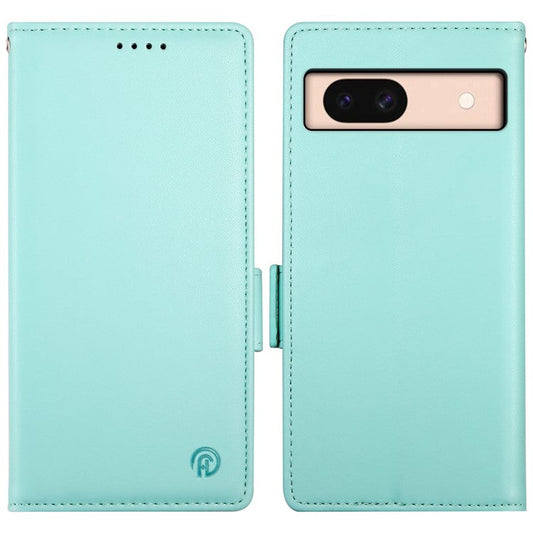 DF-010 For Google Pixel 8a Case PU Leather Wallet Stand Phone Cover - Mint Green