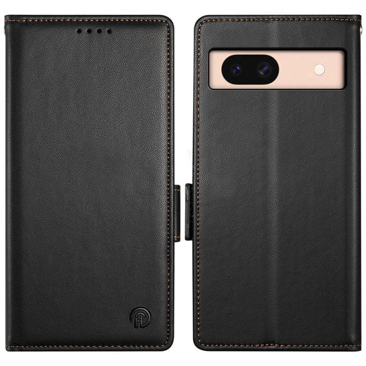 DF-010 For Google Pixel 8a Case PU Leather Wallet Stand Phone Cover - Black