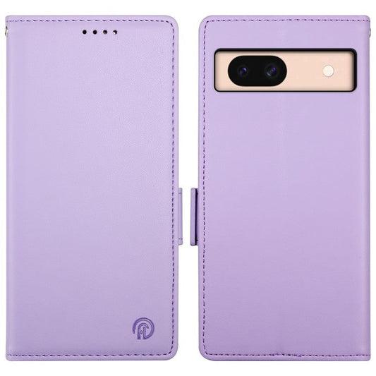DF-010 For Google Pixel 8a Case PU Leather Wallet Stand Phone Cover - Purple
