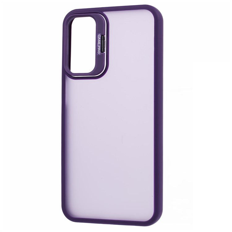 NKS Series For Samsung Galaxy A24 4G (162.1 x 77.6 x 8.3mm) Case Kickstand TPU+PC Phone Cover - Purple