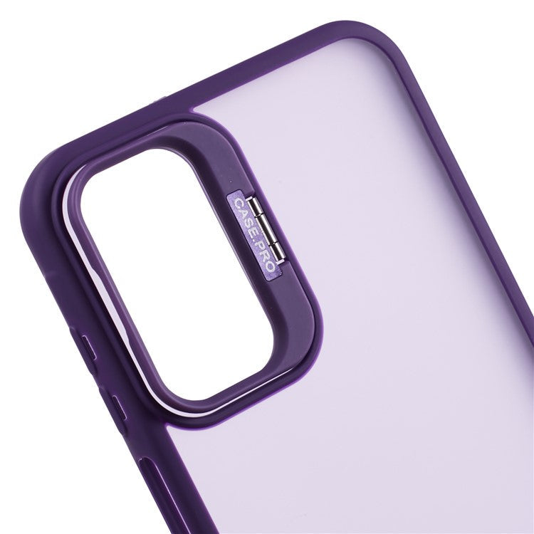 NKS Series For Samsung Galaxy A24 4G (162.1 x 77.6 x 8.3mm) Case Kickstand TPU+PC Phone Cover - Purple