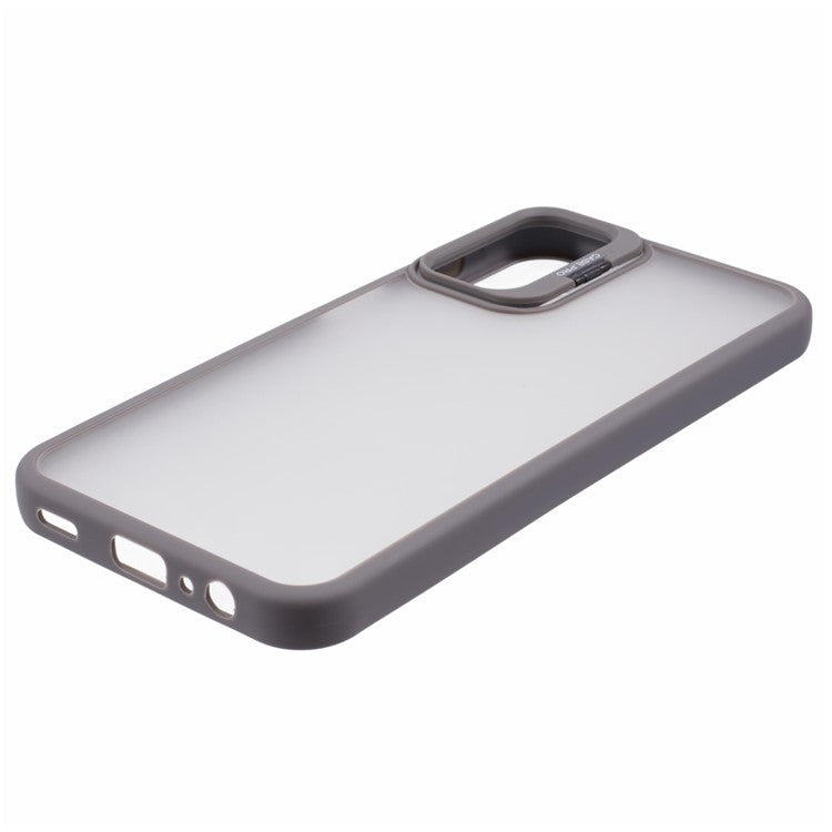 NKS Series For Samsung Galaxy A55 5G Case Skin-Touch TPU+PC Phone Cover with Kickstand - Grey