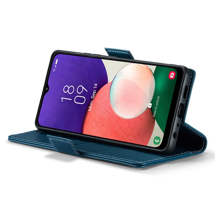 CASEME 023 Series For Samsung Galaxy A22 5G (EU Version) / F42 5G Wallet Case RFID Blocking Phone Cover - Green