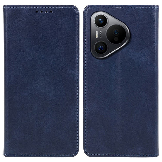 For Huawei Pura 70 Case Magnetic Closing Flip PU Leather Phone Cover - Blue