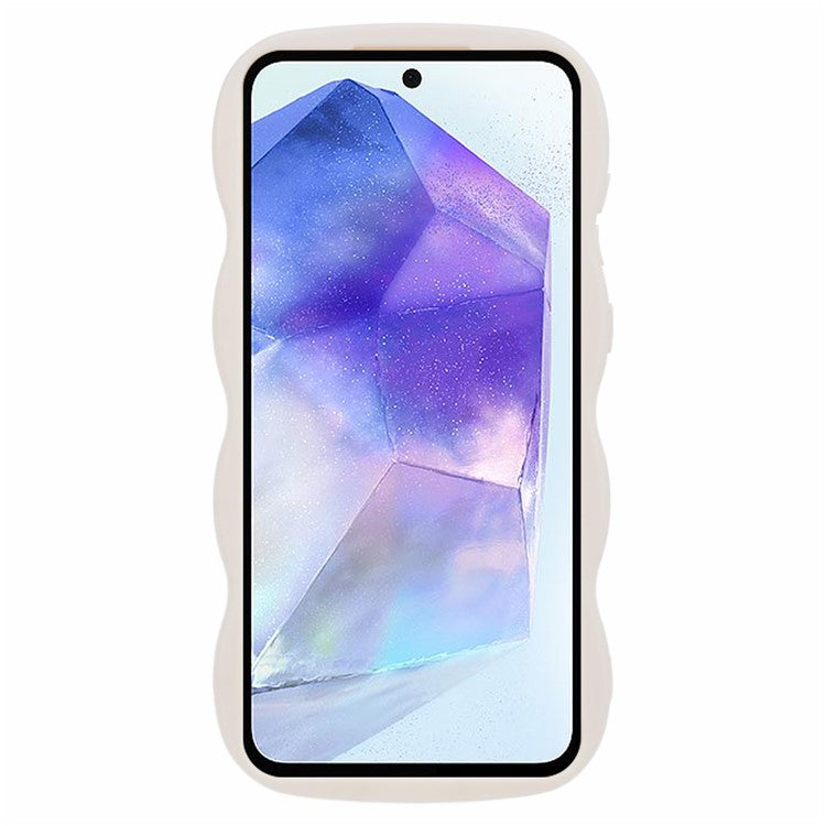XL Series For Samsung Galaxy M14 5G / F14 5G Case TPU Phone Cover with Wave Frame - White